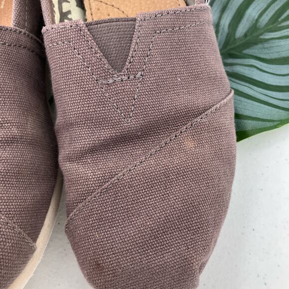Toms Dark Gray Classic Canvas Alpargata Slip On Lightweight Loafer Flats Shoes - Picture 12 of 12